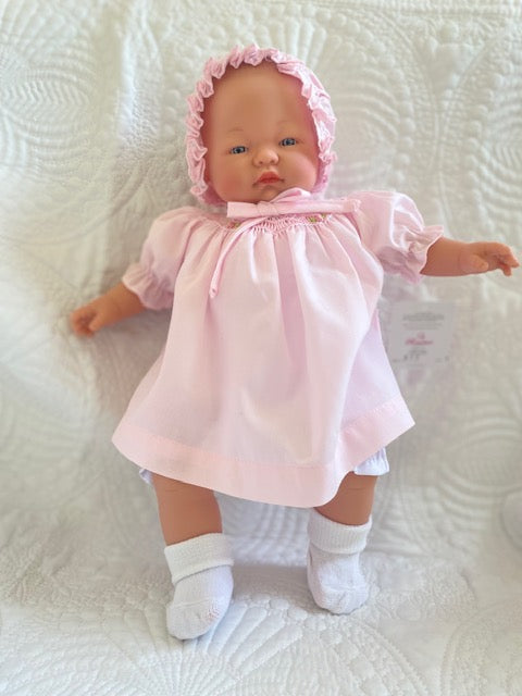 Rosalina Emma Bald Blue Eyes with Bonnet 15" Doll  kidskorner.store