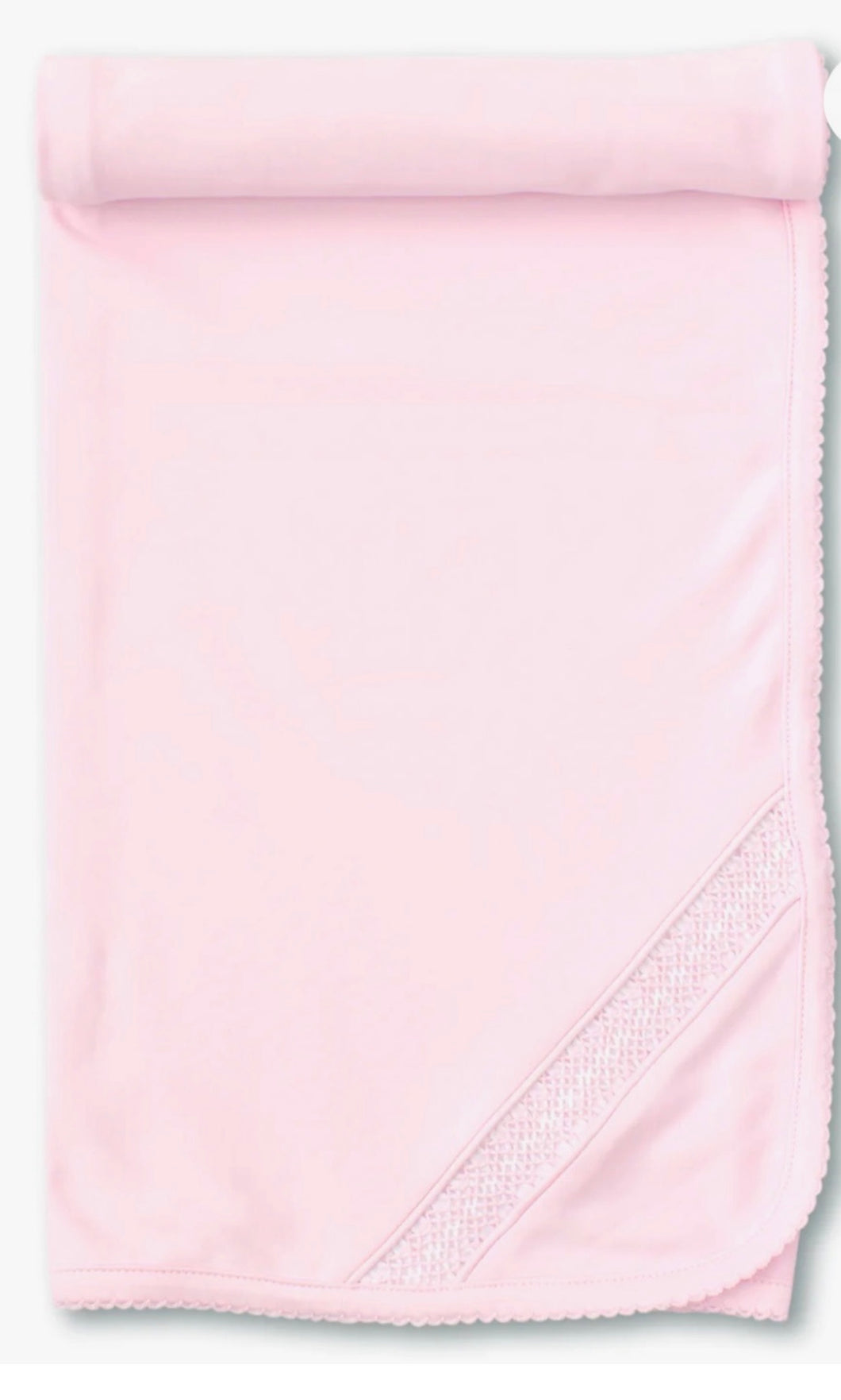 Kissy Kissy Hand Smocked Charmed Pink Blanket