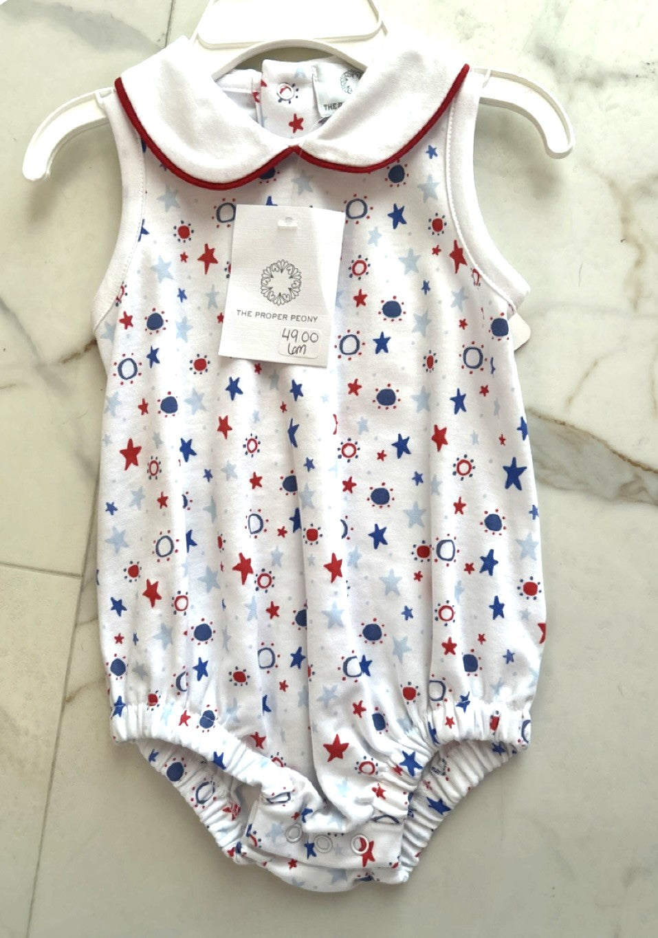 Proper Peony Patriotic Stars Boy Bubble